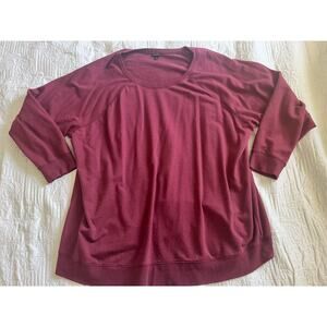 Torrid Women Burgundy Red Long Sleeve Pullover Sweatshirt Size 4 Oversized M6